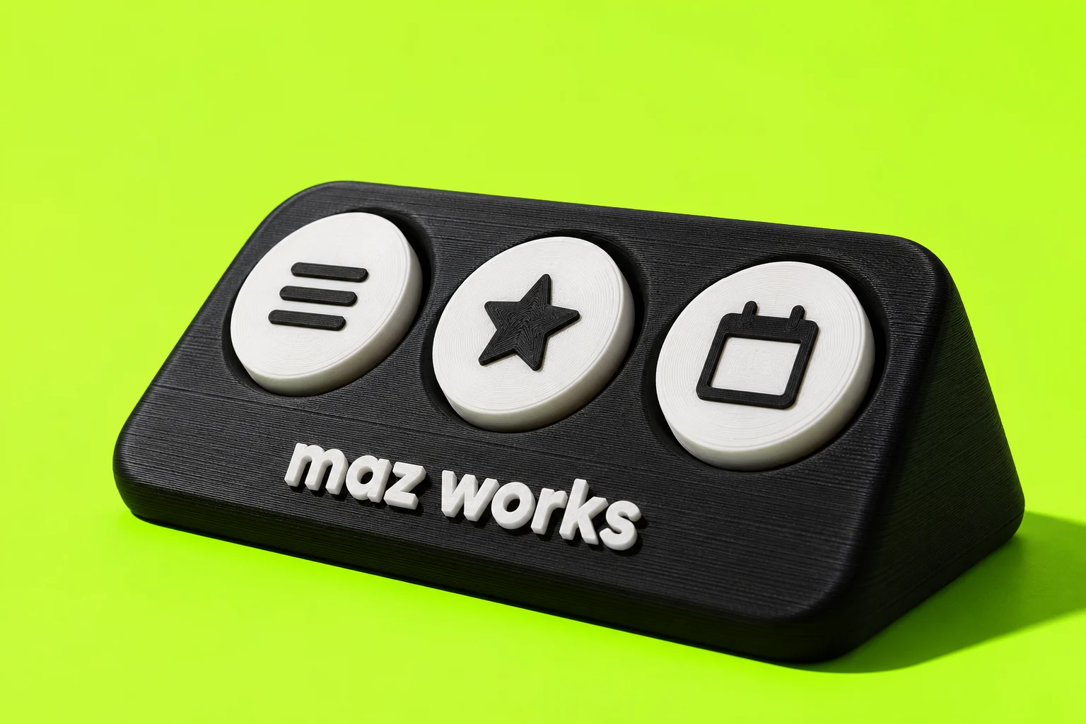 Concept visual of the black-and-white Touch Three NFC stand